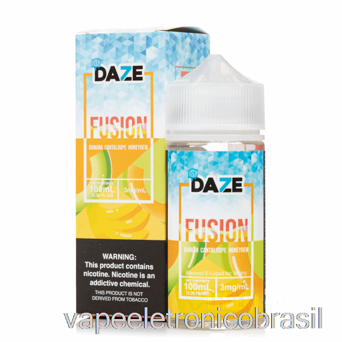 Vape Recarregável Banana Gelada Melão Mel - 7 Daze Fusion - 100ml 3mg